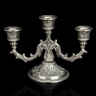 Металлический подсвечник на 3 свечи «Канделябр. Узоры природы», 20×14×10 см 1184168 - фото 13368573 Металлический подсвечник на 3 свечи «Канделябр. Узоры природы», 20×14×10 см 1184168 - фото 13368573