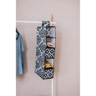 Кофр подвесной «Вензель», 5 отделений, 15×30×70 см, цвет чёрно-белый - Фото 6