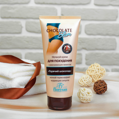 Крем ночной с разогревающим эффектом Floresan «Горячий шоколад» для похудения, 200 мл