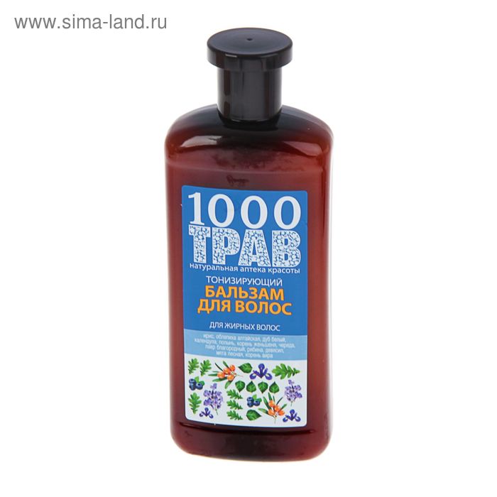 Бальзам для волос 1000 трав, "Тонизирующий", 500 мл - Фото 1
