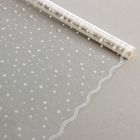 Пленка для цветов и подарков "Горох с каймой" белый 0.7 х 7 м, 40 мкм - Фото 1