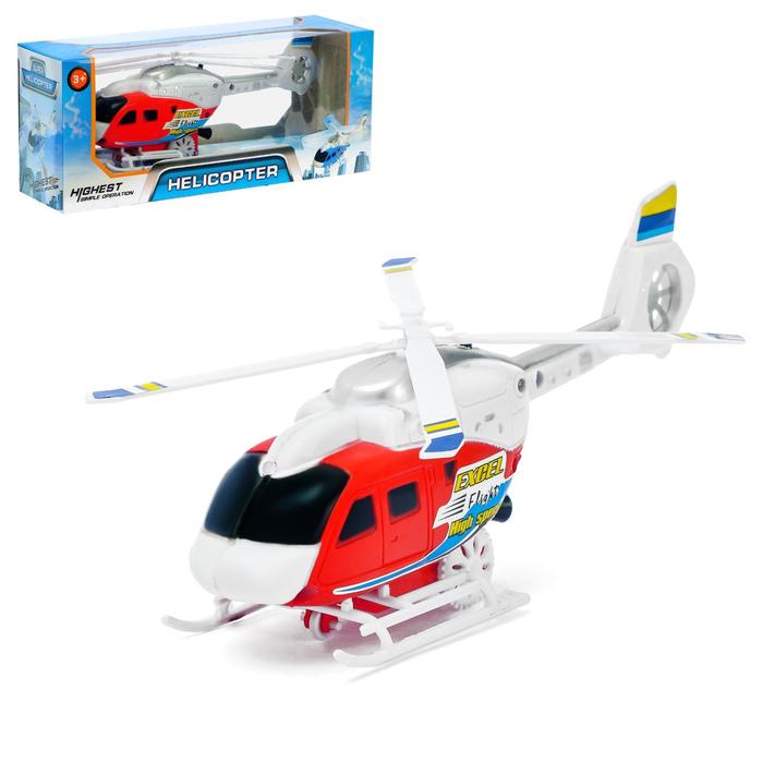Вертолёт заводной «Спасатель», цвет МИКС - Фото 1