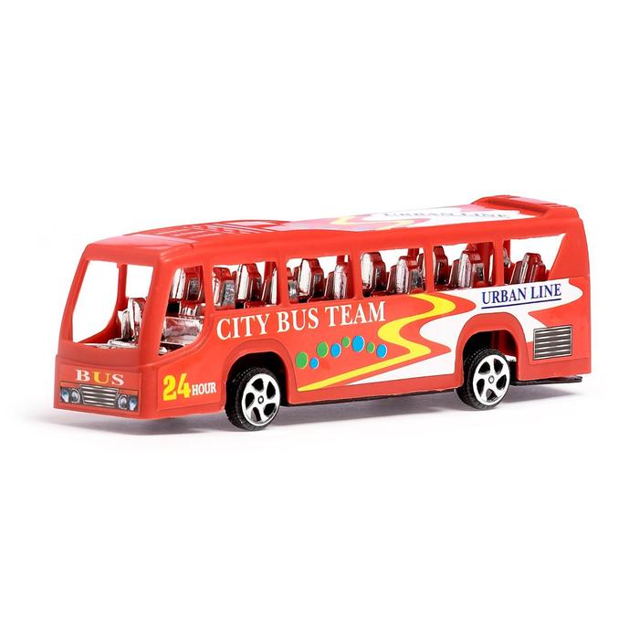 Автобус инерционный «Городская экскурсия», цвета МИКС - фото 1880269929