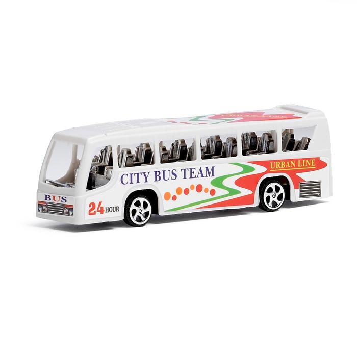 Автобус инерционный «Городская экскурсия», цвета МИКС - фото 1880269930