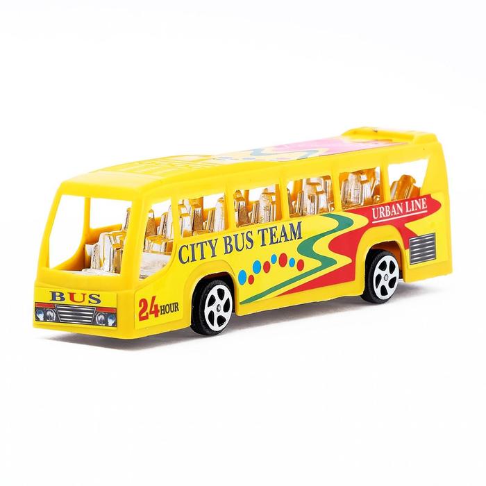 Автобус инерционный «Городская экскурсия», цвета МИКС - фото 1880269931