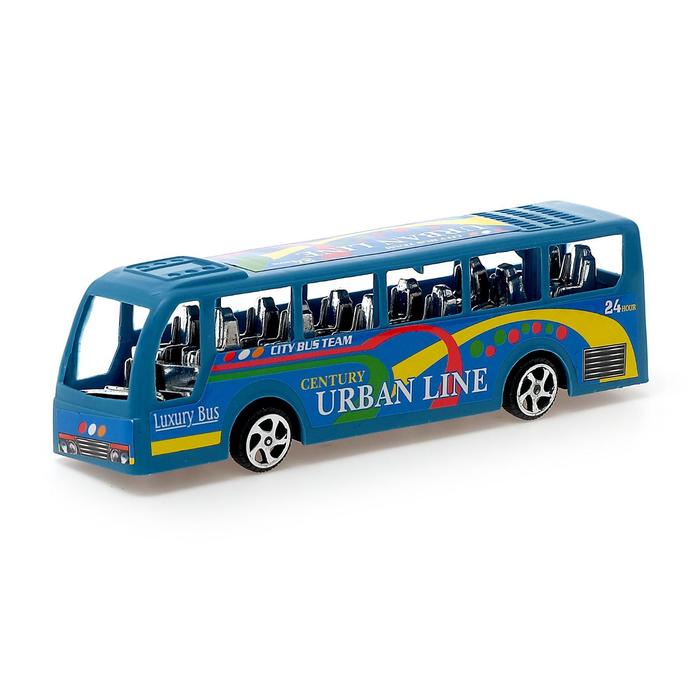 Автобус инерционный «Городская экскурсия», цвета МИКС - фото 1880269932