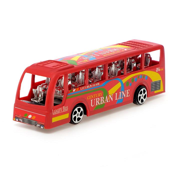 Автобус инерционный «Городская экскурсия», цвета МИКС - фото 1880269933
