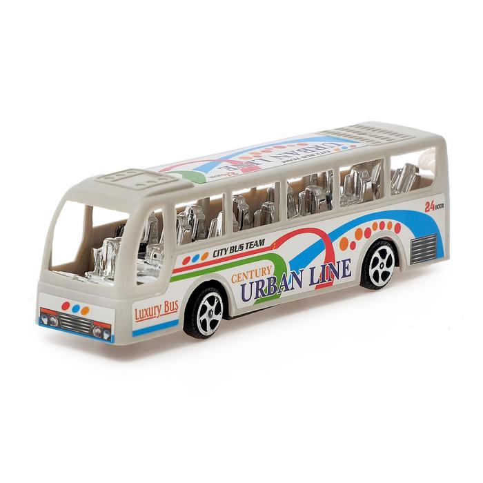 Автобус инерционный «Городская экскурсия», цвета МИКС - фото 1880269934