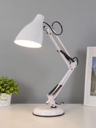 Лампа настольная Е27 60 Вт «Валли» белая шарнирная 43×21×14.5 см RISALUX - Фото 8