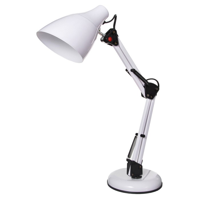 Лампа настольная Е27 60 Вт "Валли" белая шарнирная 43х21х14,5 см RISALUX - фото 1895050300