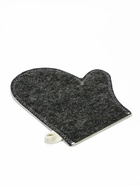 Рукавица для бани и сауны, полиэфир 70%, шерсть 30%, белая, серая, Добропаровъ - Фото 2