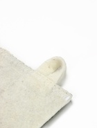 Рукавица для бани и сауны, полиэфир 70%, шерсть 30%, белая, серая, Добропаровъ - Фото 3