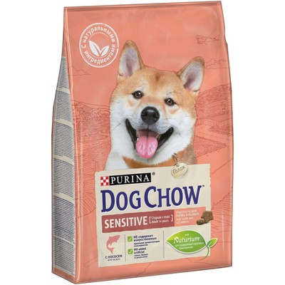 Сухой корм DOG CHOW SENSITIVE для собак с чувствительным пищеварением, лосось, 2.5 кг
