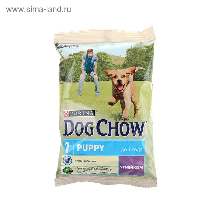 ПРОБНИК Сухой корм DOG CHOW PUPPY для щенков, ягненок, 100 г - Фото 1
