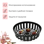 Корзина для посадки луковичных растений, круглая, d=30 см, h=8 см, чёрная - Фото 3