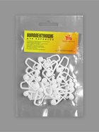 Крючок для штор, роликовый, 25×11 мм, фасовка 20 шт., белый - Фото 5