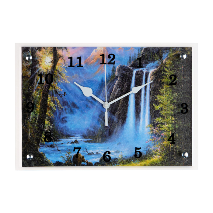 Часы настенные, серия: Природа, "Большой водопад" 25х35 см - Фото 1