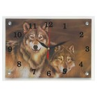 Часы настенные, серия: Животный мир, "Волки" 25х35 см - фото 4084717
