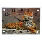 Часы-картина настенные, серия: Животный мир, "Леопард"25х35 см - Фото 1