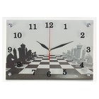 Часы-картина настенные, интерьерные "Шахматная партия" бесшумные, 25 х 35 см - Фото 1