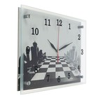 Часы-картина настенные, интерьерные "Шахматная партия" бесшумные, 25 х 35 см - Фото 2