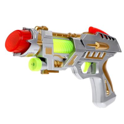 Пистолет «Космобластер», световые и звуковые эффекты, работает от батареек, цвета МИКС