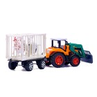 Трактор инерционный «Фермер», с прицепом и животными, МИКС - Фото 3