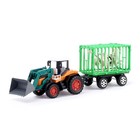 Трактор инерционный «Фермер», с прицепом и животными, МИКС - Фото 5