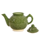 Чайник 1 л, риштанская роспись, зелёный, микс - Фото 2