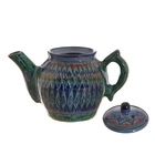 Чайник малый 0.6 л, риштанская роспись, синий, орнамент микс - Фото 2