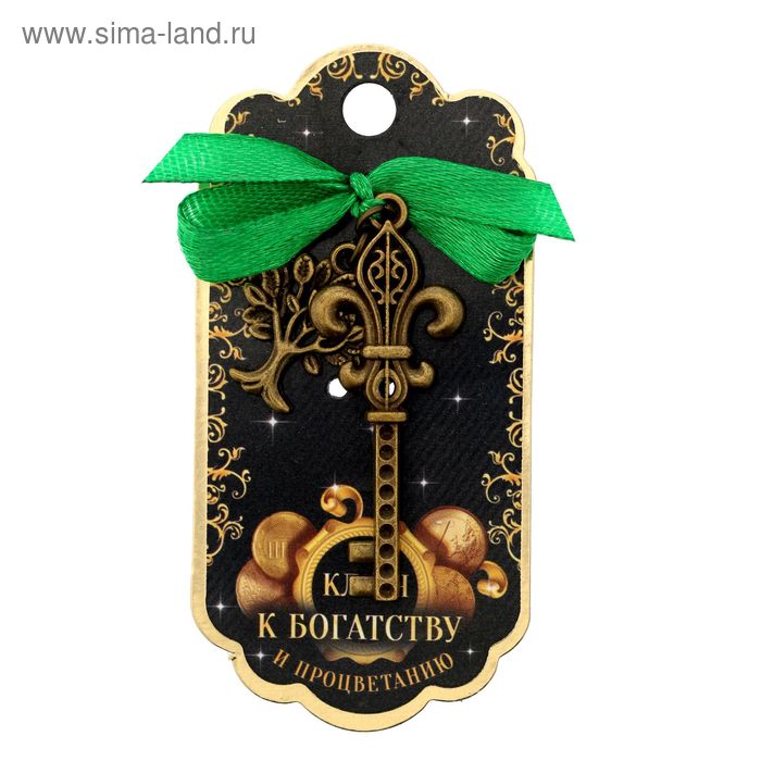 Ключ на подложке "К богатству и процветанию" - Фото 1