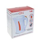 Чайник электрический Luazon LPK-1801, 1.8 л, 1850 Вт, бело-оранжевый - Фото 6