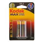Батарейка алкалиновая Kodak Max, AA, LR6-2BL, 1.5В, блистер, 2 шт. - Фото 4