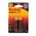 Батарейка алкалиновая Kodak Max, AA, LR6-2BL, 1.5В, блистер, 2 шт. - Фото 5