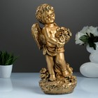 Фигура "Ангел с цветами" большой бронза 18х20х42см - Фото 1