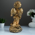 Фигура "Ангел с цветами" большой бронза 18х20х42см - Фото 3