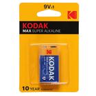 Батарейка алкалиновая Kodak Max, 6LR61-1BL, 9В, крона, блистер, 1 шт. - Фото 1