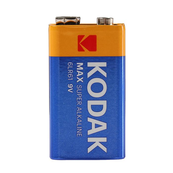 Батарейка алкалиновая Kodak Max, 6LR61-1BL, 9В, крона, блистер, 1 шт. - фото 51316516