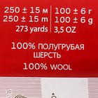 Пряжа "Деревенская" 100% шерсть 250м/100гр (44-Золотистый) - Фото 6