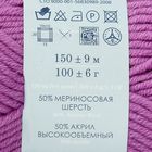 Пряжа "Зимняя премьера" 50%меринос.шерсть, 50% акрил объёмный 150м/100гр (179-Фиалка) - Фото 3