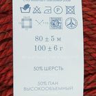 Пряжа "Сувенирная" 50% шерсть, 50% акрил 80м/100гр (878-Терракотовый меланж) - Фото 3