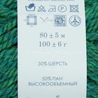 Пряжа "Сувенирная" 50% шерсть, 50% акрил 80м/100гр (764-Зелёный меланж) - Фото 3