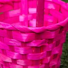 Корзина плетёная, бамбук, розовая - Фото 4