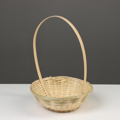 Корзина плетеная, 19x5/31 см, натуральный, бамбук