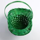 Корзина плетёная, бамбук, d=21/13xH14/29 см зеленый - Фото 3