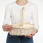 Корзина плетёная для хранения Tonga, ива, овальная, белая, набор 3 шт. - Фото 2