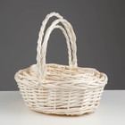 Корзина плетёная для хранения Tonga, ива, овальная, белая, набор 3 шт. - Фото 3