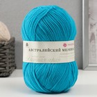 Пряжа "Австралийский меринос" 95%меринос. шерсть,5% акрил объёмный 400м/100гр (583-Бирюза) - Фото 1