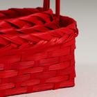 Набор корзин плетёных, бамбук, 3 шт, красные - Фото 4