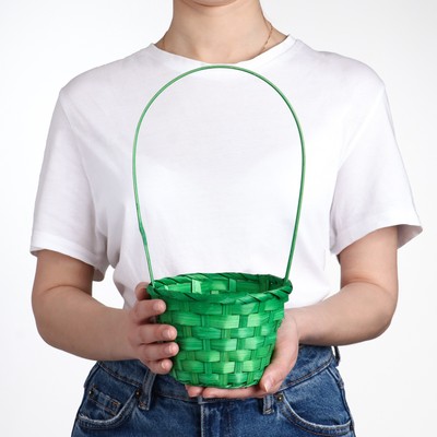 Корзина плетёная, бамбук, Fiji, зелёный